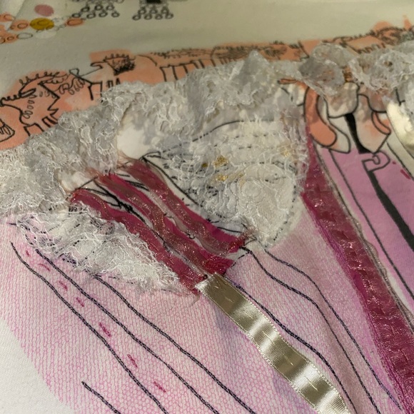 Christian Dior Rare Runway Corset White Pink Ribbon Shirt - Picture 12 of 16